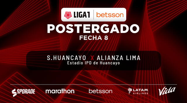 Partido entre Sport Huancayo y Alianza Lima se jugará en otra fecha que deberá ser definida a la brevedad posible. Foto: Liga 1