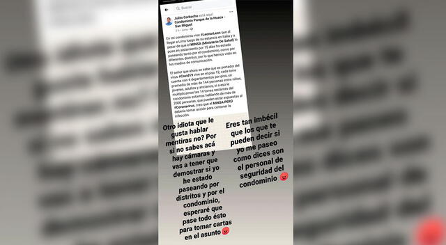 Leonard León insulta a vecino en Instagram