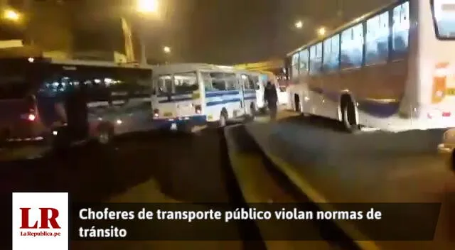 Lima: buses de transporte público violan dirección del tránsito [VIDEO]