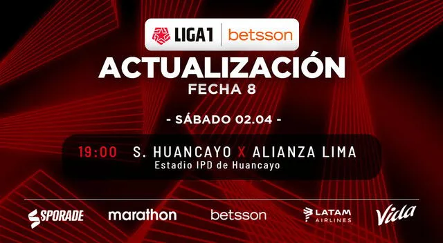 Actualización del Sport Huancayo vs. Alianza Lima. Foto: Liga 1