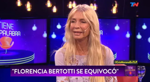 Cris Morena habla de Florencia Bertorri - Crédito: Tiene la Palabra