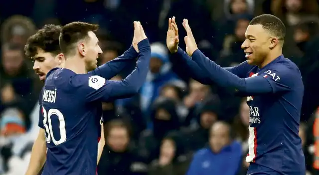 Mbappé y Messi son las figuras del PSG. Foto: AFP Mbappé y Messi son las figuras del PSG. Foto: AFP