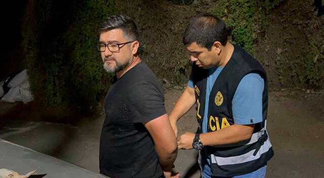 Geiner Alvarado atrapado por la Policía Nacional. Foto: difusión. 