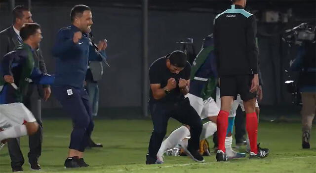  Chicho Salas y su eufórica celebración tras la victoria de Alianza Lima. Foto: difusión    