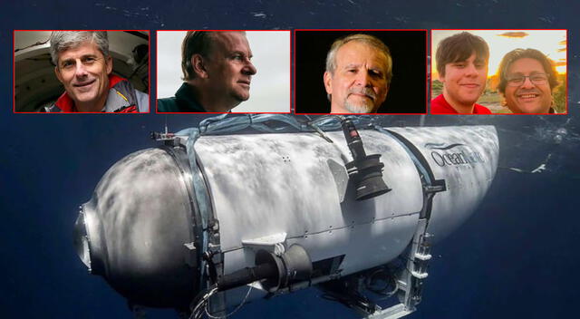  Hamish Harding, Paul-Henry Nargeolet, Stockton Rush y Shahzada y Suleman Dawood fueron los tripulantes del submarino. Foto: OceanGate.    