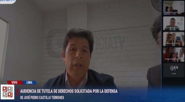 Pedro Castillo se encuentra recluido en el penal Barbadillo por los presuntos delitos de rebelión y conspiración. Foto: captura Justicia TV.   