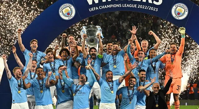 Manchester City sueña con ganar su segunda 'orejona'. Foto: AFP   