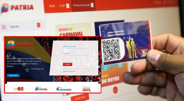 El Sistema Patria es la plataforma para acceder a los subsidios. Foto: composición LR   