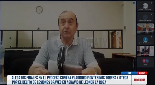  Leerán la sentencia contra Vladimiro Montesinos el 29 de diciembre por caso Leonor La Rosa. Foto: captura de Justicia TV   