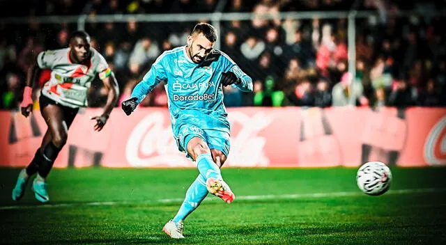 Martín Cauteruccio anotó el único gol de Cristal. Foto: Conmebol.   