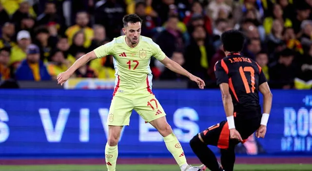 España y Colombia se enfrentaron en Londres por fecha FIFA. Foto: AFP.   