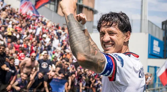 Gianluca Lapadula anotó en la penúltima fecha. Foto: AFP   