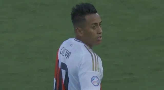  Christian Cueva debutó en la Copa América 2024. Foto: captura/DSports   