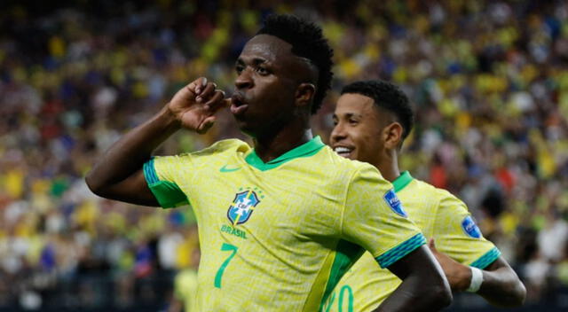 Vinícius es el goleador de Brasil en la Copa América 2024. Foto: AFP   