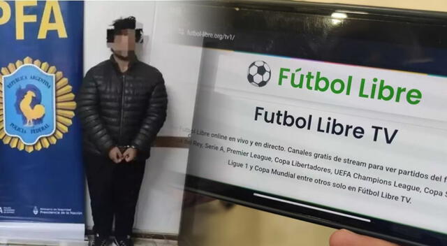  El creador de Fútbol Libre fue detenido en Argentina tras un operativo de la Unidad Fiscal Especializada en investigaciones de ciberdelitos. Foto: composición LR/ X   