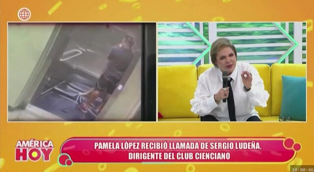  Rosario Sasieta es la abogada de Pamela López en la denuncia por agresión contra Christian Cueva. Foto: Captura América TV   