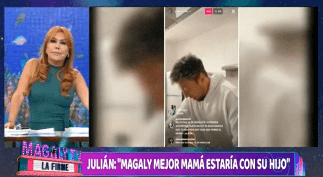  Magaly Medina le responde fuerte y claro a Julián Zucchi, tras criticar su rol de madre presente. <br>Foto: Captura ATV    