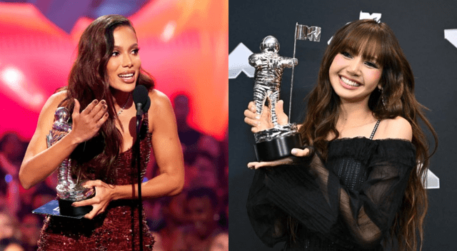  Anitta y Lisa de BLACKPINK fueron otra de las grandes ganadoras de los VMAs 2024. Foto: Billboard / Composición LR    