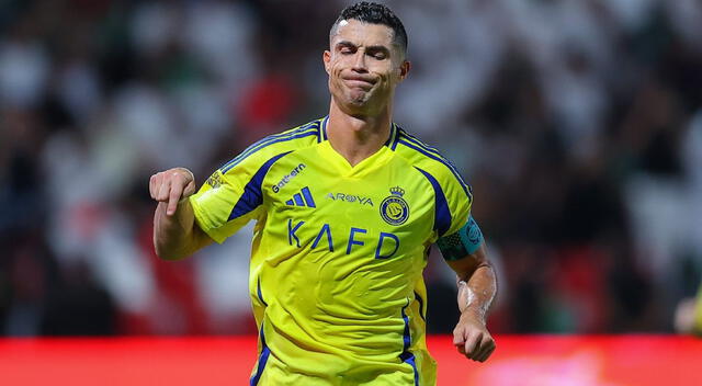 CR7 luego de anotar un tanto en la liga árabe con el Al Nassr. Foto: difusión   