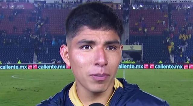 Piero Quispe lleva dos goles con Pumas UNAM este año. Foto: captura de TUDN   