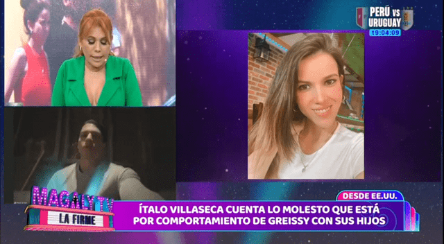  Greissy Ortega e Ítalo Villaseca protagonizan discusión en vivo. Foto: Captura ATV    