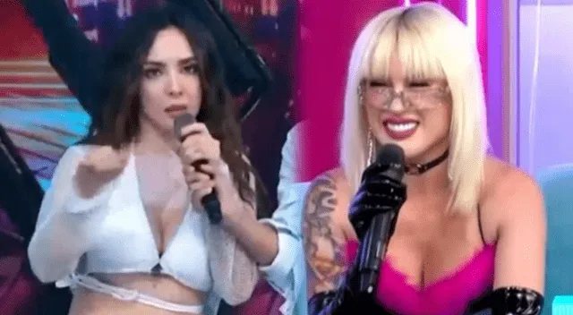 Rosángela Espinoza y Leslie Shaw tuvieron un fuerte intercambio de palabras en 'EEG'. Foto: Captura América TV   