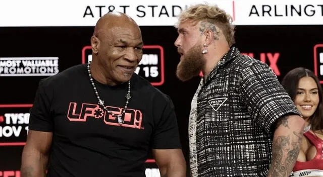 Mike Tyson y Jake Paul protagonizarán un 'picante' duelo. Foto: AFP   