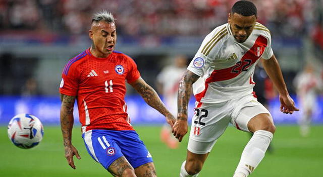 Eduardo Vargas se enfrentó a Perú en la Copa América. Foto: AFP   