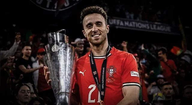 Diogo Jota ganó hace poco la Nations League con la selección de Portugal. Foto: AFP Diogo Jota ganó hace poco la Nations League con la selección de Portugal. Foto: AFP