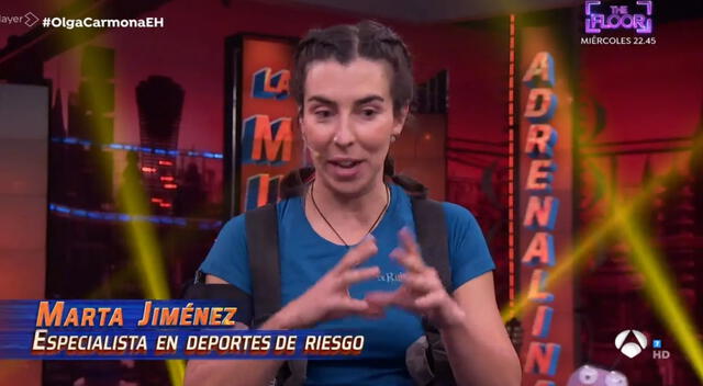 Marta Jiménez, la mujer adrenalina en el programa El Hormiguero. Foto: Antena 3 Marta Jiménez, la mujer adrenalina en el programa El Hormiguero. Foto: Antena 3