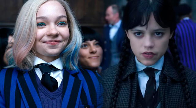 Emma Myers y Jenna Ortega dan vida a sus mismos personajes de la temporada 1. Foto: Netflix.   