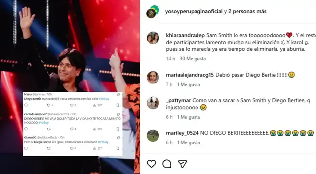 Reacciones en redes tras la eliminación de Diego Bertie. Reacciones en redes tras la eliminación de Diego Bertie.