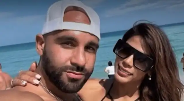 Karen Dejo y su pareja canadiense.