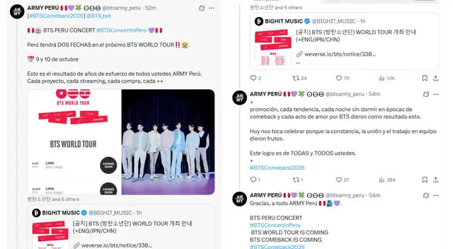 Army Perú se emociona tras conocer que Perú llegará a nuestro país.