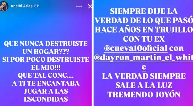 Anelhí Arias confirmó todo lo que Christian Cueva indicó de Pamela López.
