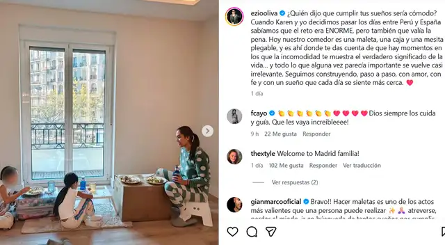 Karen Schwarz y Ezio Oliva se mudaron a España junto a sus dos hijas.