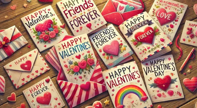 On Valentine's Day its common to gift cards. Photo: LR composition/AI   