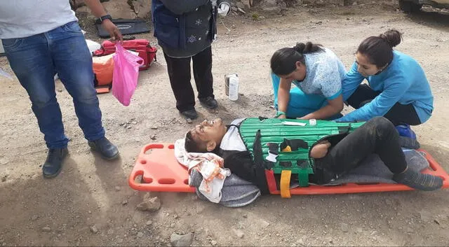 Arequipa. Uno de los sobrevivientes de accidente de tránsito registrado durante Estado de Emergencia.