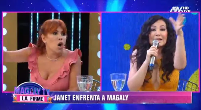 Magaly Medina y Janet Barboza en 'Magaly tv, la firme". Foto: captura