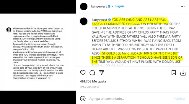 Kanye West acusa de rapto a la familia Kardashian