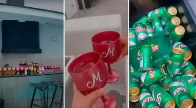 Melissa Lobatón mandó a hacer copas personalizadas para los invitados de su cumpleaños número 19. Foto: Melissa Lobatón/Instagram