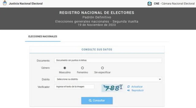 El padrón electoral del CNE te permitirá conocer tu local de votación. Foto: CNE   
