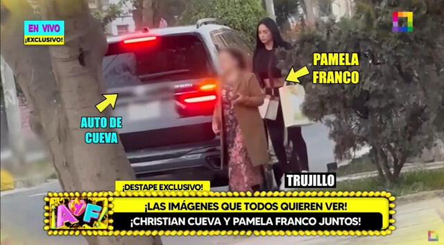  Ampay de Pamela Franco en el carro de Christian Cueva. Foto: Captura Willax   