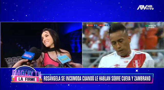  Rosangela Espinoza había descartado romance con Christian Cueva. Foto: Captura ATV   