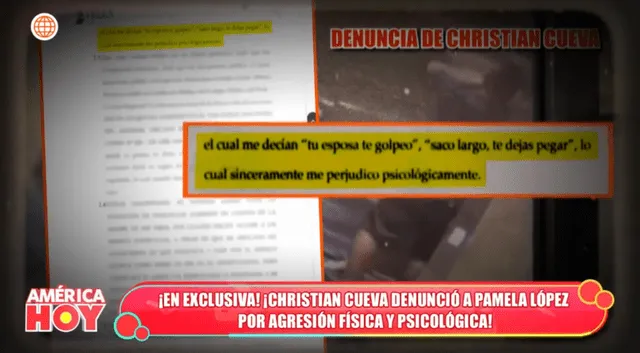  Christian Cueva denuncia a Pamela López por violencia física y psicológica.  