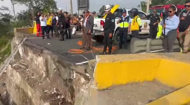 Así quedó la infraestructura del puente Chancay tras colapsar. Foto: LR   