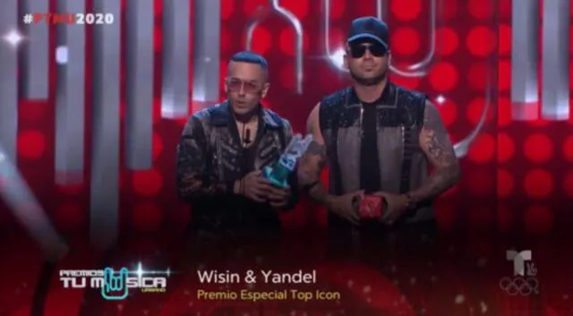 Wisin y Yandel en Premios Tu Música Urbano 2020 (Foto: Captura)