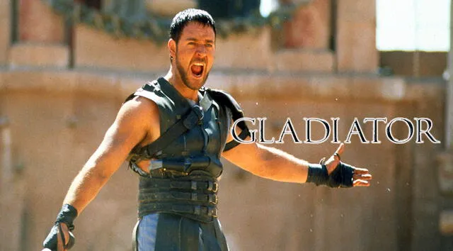 Russell Crowe como Máximo en Gladiator. Crédito: Universal Pictures.
