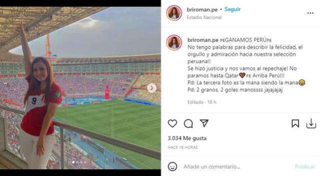 Publicación de Brigitte Román. Foto: captura/Instagram