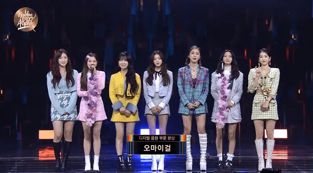 Oh My Girl en los GDA 2022. Foto: captura/YouTube